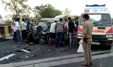 यमुना एक्सप्रेस वे पर भीषण हादसा, एक ही परिवार के 7 लोगों की दर्दनाक मौत...