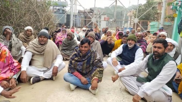 बिजली कटों से परेशान छह गांवों के लोगों ने मांढ़ी बिजली सब स्टेशन को जड़ा ताला || P24 ews
