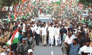 राहुल गांधी की भारत जोड़ो यात्रा का घरौंडा में जोरदार हुआ स्वागत