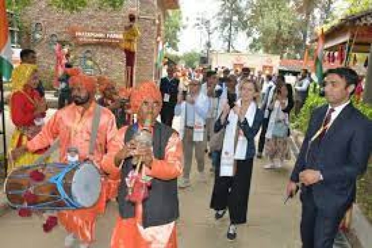 हरियाणा के झज्जर जिले में G20 प्रतिनिधियों का गर्मजोशी से स्वागत किया